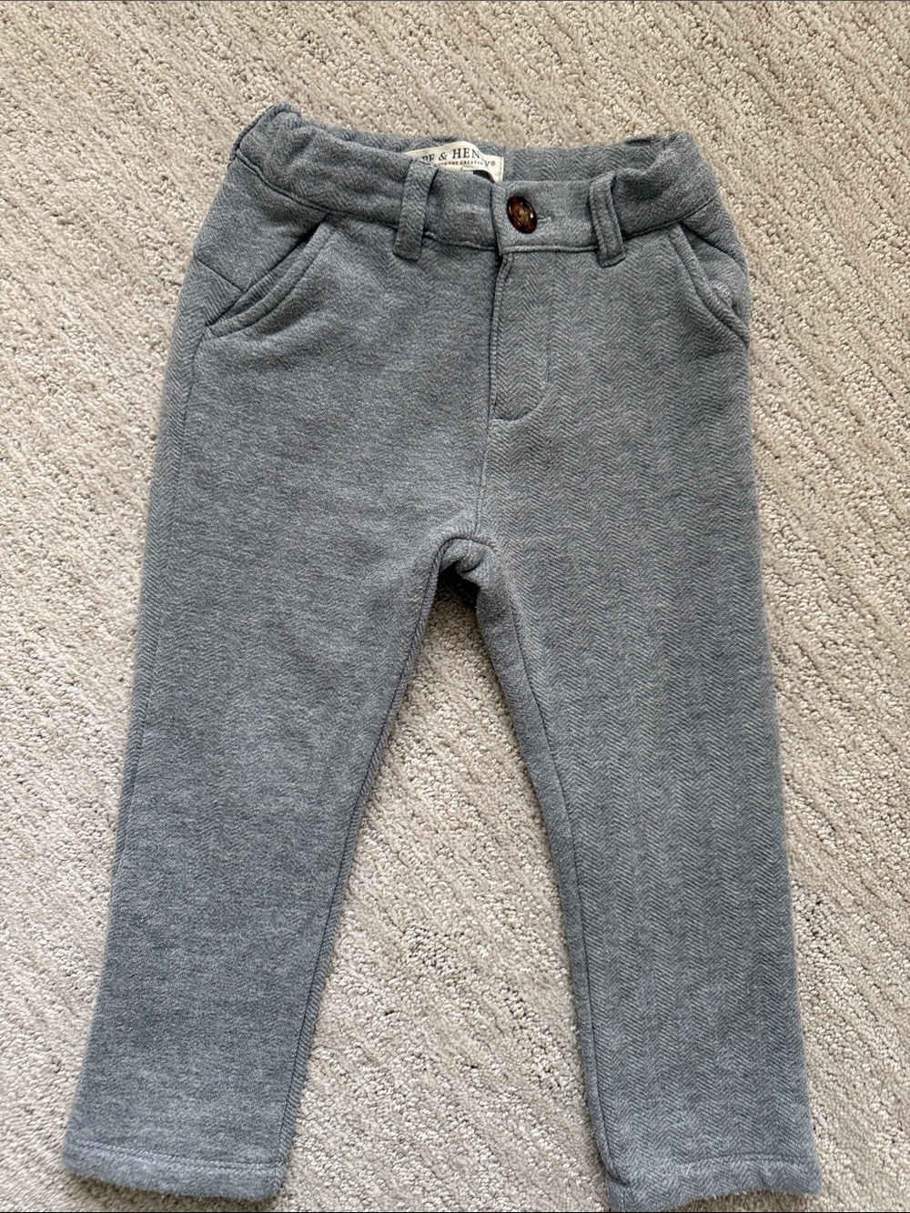 Kids Gray Jogger Pants with Elastic Waist